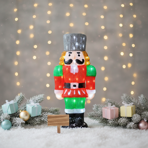 Décoration de jardin extérieure étanche IP44, motif <span class=keywords><strong>Casse</strong></span>-<span class=keywords><strong>Noisette</strong></span> de Noël 3D à LED, figurine de soldat en acrylique, éclat cristallin - Product Image 6