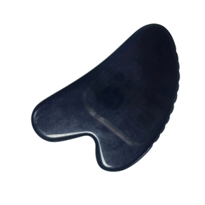 Planche de massage Gua Sha en obsidienne noire pour le lifting du visage, pierre de jade Guasha pour le visage - Product Image 3