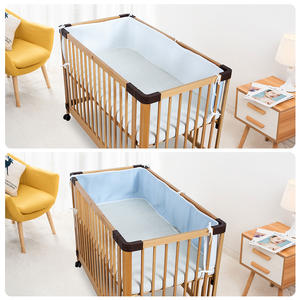 Juego <span class=keywords><strong>de</strong></span> ropa <span class=keywords><strong>de</strong></span> cama <span class=keywords><strong>de</strong></span> bebé personalizable <span class=keywords><strong>de</strong></span> alta calidad OEM ODM <span class=keywords><strong>Protector</strong></span> transpirable <span class=keywords><strong>de</strong></span> malla trenzada con tela tejida <span class=keywords><strong>de</strong></span> parachoques <span class=keywords><strong>de</strong></span> <span class=keywords><strong>cuna</strong></span> portátil suave - Product Image 4