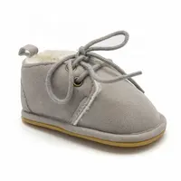Handmade PU Leather Lace-up Baby Shoes, Soft Sole
