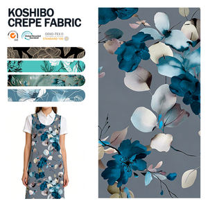 Tela Crepé Koshibo de Poliéster 100 % de 125 Gsm, en Oferta, para Vestidos con Estampados de Flores Oscuras - Product Image 1