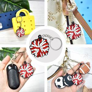 Wholesale Pvc Key Chain <b>Cartoon</b> Football Pendant Creative Pendant Bag Gift Key <b>Ring</b> - Product Image 2