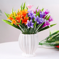 Fleurs artificielles de pavot, décorations de scène de mariage haut de gamme réalistes, ornements de décoration intérieure, technique de flocage en velours