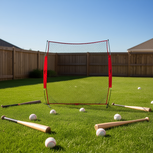Filet de protection de baseball Vevor 7x7 pieds, maille rouge, équipement d'entraînement avec sac de transport pour entraînement en extérieur - Product Image 2