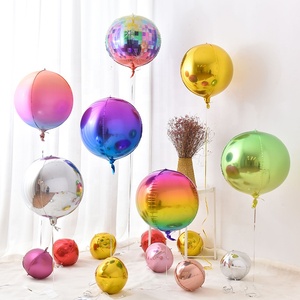 Ballons en feuille 4D parfaits <span class=keywords><strong>et</strong></span> ronds de 22 pouces, colorés, pour les décorations de fête d'<span class=keywords><strong>anniversaire</strong></span>, vente chaude - Product Image 2