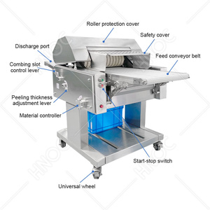 Machine à éplucher la viande de porc HNOC, trancheuse électrique pour éliminer la peau de la viande de porc fraîche - Product Image 2