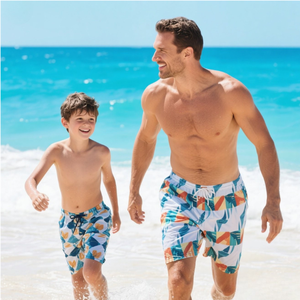 OEM abbigliamento da spiaggia personalizzato padre figlio ad asciugatura rapida da uomo pantaloncini da bagno pantaloncini da bagno da bambino costumi da bagno pantaloncini da spiaggia - Product Image 3