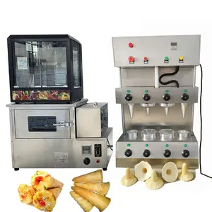 2023 Grande Hot Sale Commercial Philippine Snack Sweet Pizza Cone Oven Display Shelf Pizza Cone Machine Set Rotary Oven for Sale