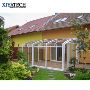 XIYATECH fabrika tasarımı alüminyum güneş odası/kış bahçesi/cam sunrooms/sera uv koruma