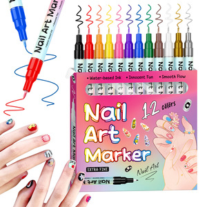 Marcadores para Uñas de 24 Colores, Punta Extra Fina, Rotulador Permanente de Colores para Creaciones DIY - Product Image 2