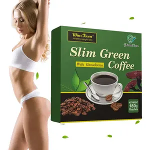 Winstown café vert mince herbes naturelles sain contrôle de l'alimentation poudre perte de poids instantanée Ganoderma café minceur