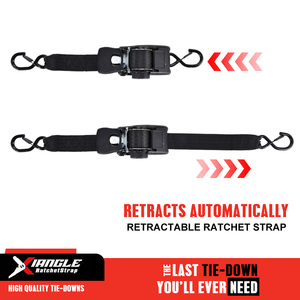 Mountable Truck Customizable Box Heavy Duty 2inch 3306lbs BS Self Retracting Boat &amp; Trailer Auto Retractable Ratchet Straps - Product Image 3