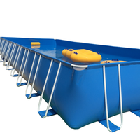 Piscines à poissons hors sol en gros d'usine Grand aquarium rectangulaire en PVC pour l'extérieur Piscine structurée et accessoires