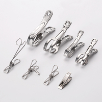 Clips multifuncionales de acero inoxidable para secado, clips pequeños resistentes al viento para ropa, duraderos para armario, venta al por mayor