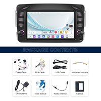 Radio de coche Podofo para mercedes-benz CLK/W209, clase C/W203 SLK/W170, 7 pulgadas, Android, 2 + 64, inalámbrico, Carplay/Android Auto, GPS/WiFi
