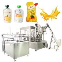 Machine de remplissage rotative automatique à 8 buses haute vitesse pour liquides et pâtes en sachets, idéale pour jus, boissons, sauce tomate, détergent