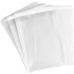 Sacs en cellophane transparents auto-adhésifs 4,5x5,5 pouces, sacs OPP refermables pour emballage de friandises, cadeaux de mariage, lot de 100 - Product Image 1