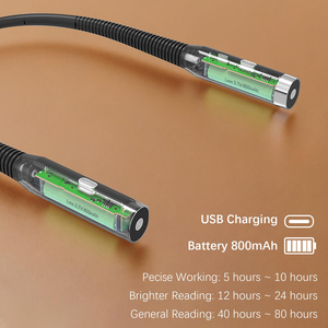 Lámparas portátiles para colgar en el cuello para lectura, luz LED recargable por USB para lectura de libros, manos libres - Product Image 4
