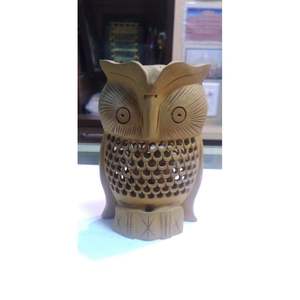 Figurine d'oiseau hibou en bois sculpté à la main, style vintage, détails artisanaux, aspect rustique, décoration d'intérieur, cadeau, objet de collection, objet de décoration - Product Image 2