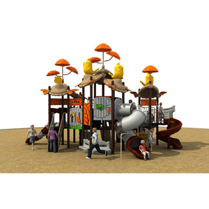 Aire <span class=keywords><strong>de</strong></span> jeux extérieure jungle pour enfants avec toboggan et balançoire petite pièce commerciale - Product Image 3