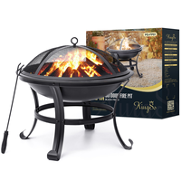 Grille de Barbecue de 22 pouces pour l'extérieur, brûleur de bois, poêle à feu, jardin, Patio, bûches de bois, Barbecue