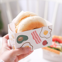 Emballage en papier pour petit déjeuner, 10 pièces, enveloppe, prévention des taches, pour Restaurant, Hamburger, boîte à pain Toast, pour sandwichs, vente en gros