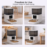 Distributore Automatico di Cibo per Animali Domestici Smart WiFi da 6,5L con Telecamera HD 1080P, Audio a 2 Vie, Ciotola in Acciaio Inox e Plastica, Dispenser Automatico per Cani e Gatti, Salutare