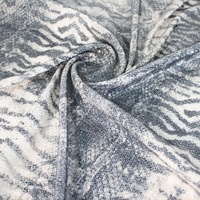 Tissu extensible en polyester 100% tricoté, gris et blanc, brodé de sequins, pour robes de mariée et robes de soirée, OEM disponible