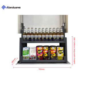 Die meisten Trend artikel Guangzhou Aland Smart 2 Tier Pull-Down-Regals chrank Aluminium legierung Rahmen Glas Platzsparend für die Küche - Product Image 1