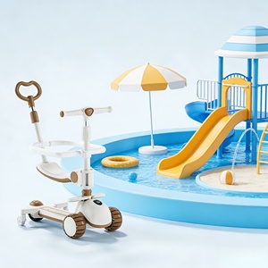 Children's Foldable 3-Wheel Aluminum Alloy <b>Scooter</b> <b>with</b> <b>Seat</b> Digital Display Kick Push Outdoor Toy for Ages 1-8 - Product Image 6
