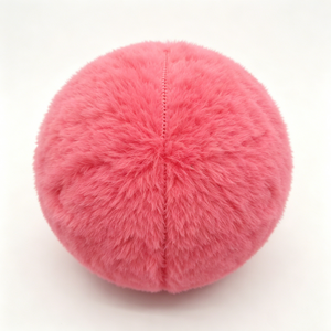 Pelota de peluche redonda personalizada, pelota de peluche rosa y esponjosa, pelota de peluche con cara sonriente, linda pelota de peluche redonda tipo almohada - Product Image 3