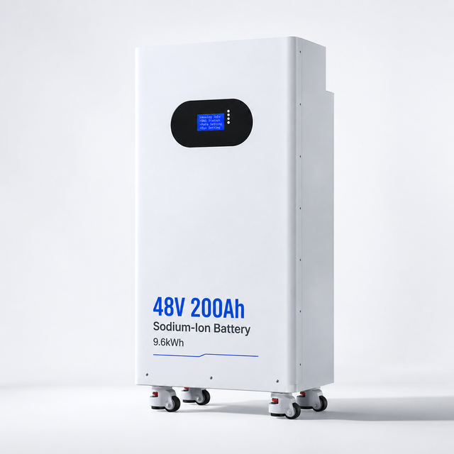 OEM 48V 200Ah 9.6kWh Sodium-Ion Battery Pack Solar Energy Storage System IP65 Protection CAN Hybrid Compatible 8000 Cycles