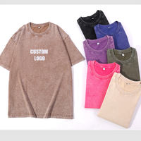 T-shirt vintage unisexe coupe oversize et ample, délavé à l'acide et effet neige, avec impression de logo personnalisée style rétro