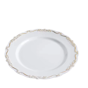Ensemble de <span class=keywords><strong>vaisselle</strong></span> <span class=keywords><strong>jetable</strong></span> en porcelaine européenne, assiettes en <span class=keywords><strong>plastique</strong></span> pour mariage, 7,5/9/10,25 pouces, <span class=keywords><strong>vaisselle</strong></span> en <span class=keywords><strong>plastique</strong></span> <span class=keywords><strong>dur</strong></span> à dentelle pour fêtes et mariages - Product Image 1