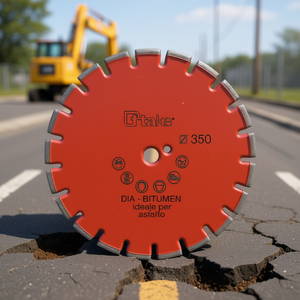 Disco de diamante Gtake de 350 mm para corte de asfalto con orificio central de 25,4 mm - Product Image 3