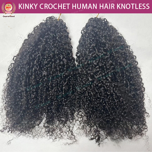 <span class=keywords><strong>Crochet</strong></span> tóc con người afro kinky xoăn vô hình knotless <span class=keywords><strong>Crochet</strong></span> phần mở rộng tóc người với chuỗi ở giữa trước khi tách - Product Image 4