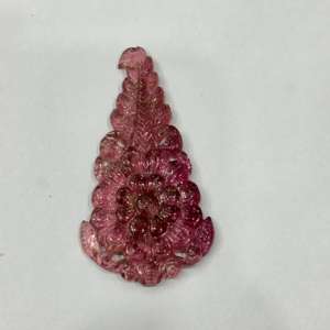 Pierre de tourmaline rose de haute qualité sculptée, sculpture fantaisie en tourmaline rose naturelle, produit en vrac fait à la main - Product Image 6