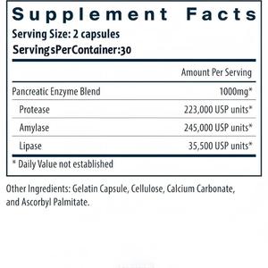 Cápsulas de Enzimas Pancreatícas y Probióticos para una Digestión Saludable - Suplemento Digestivo de Pigmento Pancreático - Product Image 3
