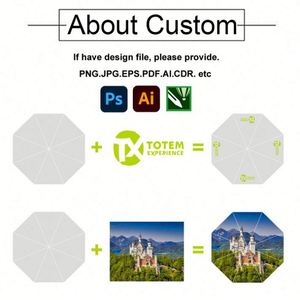 Customized Personalized Logo Gradient Transparent Umbrella Long-handled Umbrella Color Transparent Umbrella Promotional <b>Gift</b> - Product Image 2