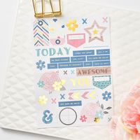 Adesivi Personalizzati per Planner Settimanale con Citazioni e Parole Stampate su Carta Decorativa per Scrapbook e Regali Promozionali