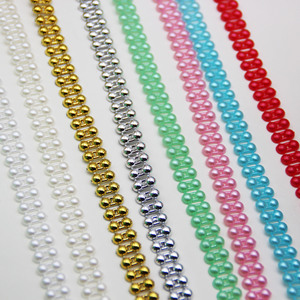 Fabricant n ° 4 fait <span class=keywords><strong>à</strong></span> la main bricolage plastique dentelle semi-circulaire Double rangée Double ligne ABS bijoux résultats composants - Product Image 2