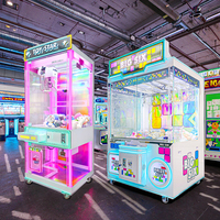 Fourniture directe d'usine poupées en peluche commerciales Machine de grue à Six griffes jouet à jetons distributeur automatique prix receveur Machine de jeu d'arcade