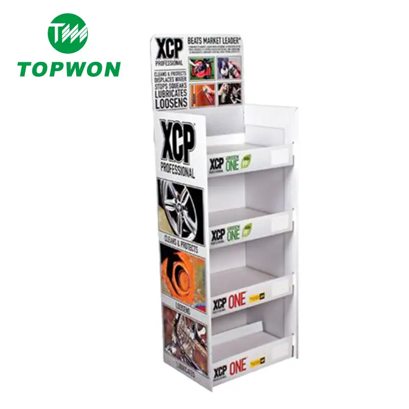 Topwon POP Custom Retail Paper Chocolate Display Racks Floor Cardboard Display Stand Candy