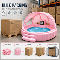 Canapé gonflable géant personnalisé pour piscine, transat gonflable avec auvent et bar, piscine gonflable pour villa et jardin