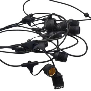 Led <b>Light</b> Strings 10M 10xE27 Black Outdoor Waterproof Eu <b>Plug</b> Plastic Body Ce Certified - Product Image 5