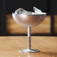Benutzer definierte hitze beständige Becher Rotwein Martini Glas becher Twisty Tall Stem Edelstahl Schuss Champagner Martini Gläser für Party
