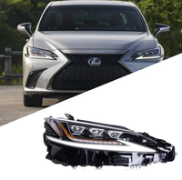 2019-2021 Lexus ES250 ES300H ES350 Ensemble de phares LED complets Ensemble de trois faisceaux Mise à niveau gauche + droite 6000k Couleur Noir