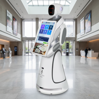 Robot de réception humanoïde intelligent 2026 en promotion avec interaction vocale IA, écran 21,5 pouces, navigation LDS SLAM et système d'exploitation Android