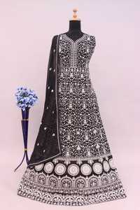 Vente en gros d'usine de robe Santoon Salwar Kameez Anarkali lourde et terne pour mariage et fête en provenance d'Inde - Product Image 3