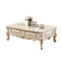 Table basse en marbre de style européen, meuble de maison moderne et simple, laqué avec rangement pour petits salons, meuble TV au sol